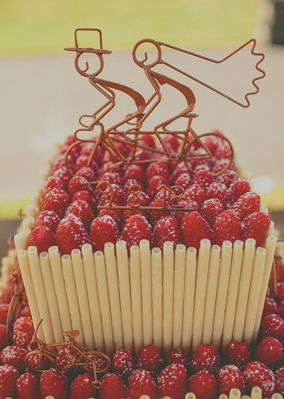 raspberry wedding cake | photo by Rock the Image | 100 Layer Cake