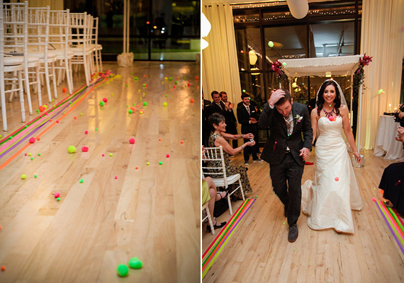 Neon modern Chicago wedding  | photo by West Loop Studios | 100 Layer Cake