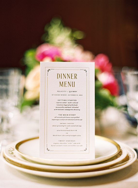 Mae Mae Paperie dinner menu | photo by Jessica Burke | 100 Layer Cake