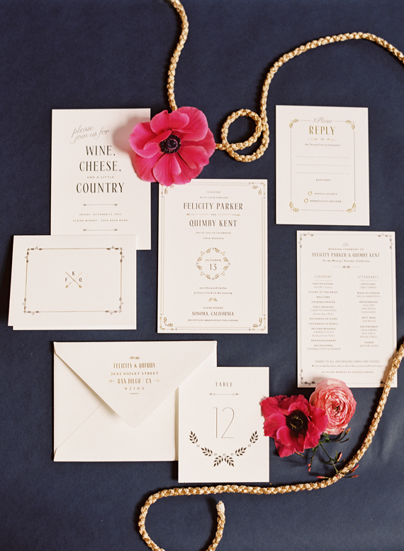 Mae Mae Paperie wedding invitation | photo by Jessica Burke | 100 Layer Cake