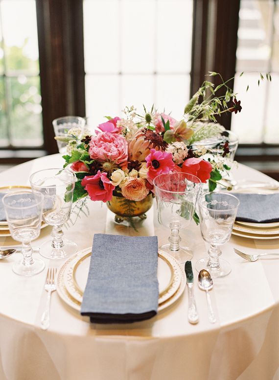 Navy and pink wedding inspiration | photo by Jessica Burke | 100 Layer Cake