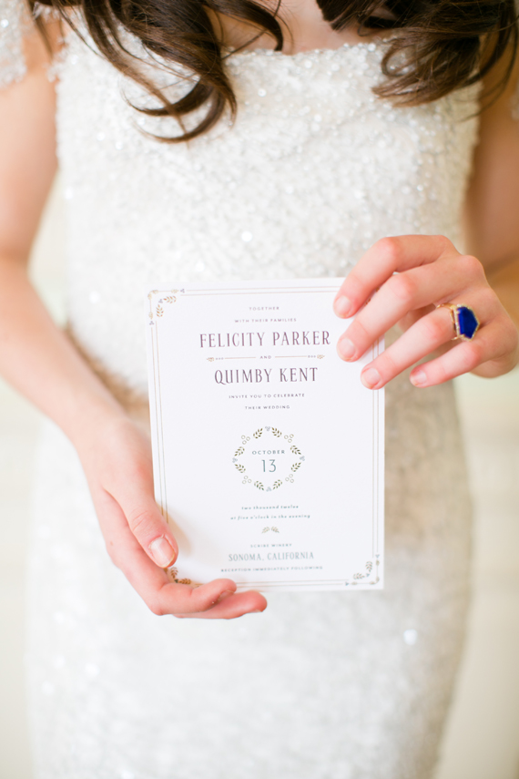 Mae Mae Paperie wedding invitation | photo by Jessica Burke | 100 Layer Cake