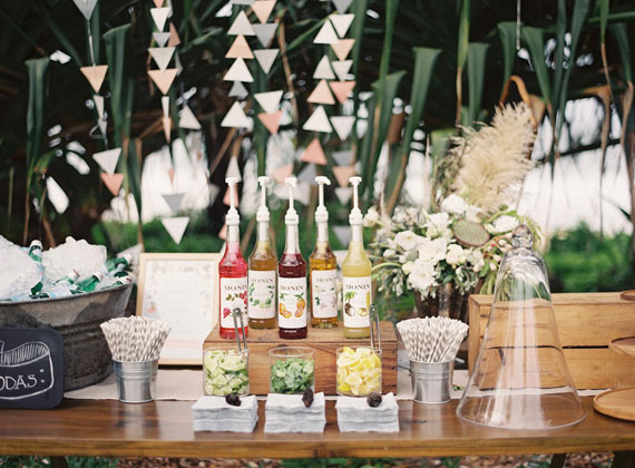 cocktail station | photo by Byron Loves Fawn Photography | 100 Layer Cake