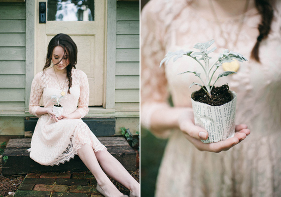 Botanical wedding inspiration | dress Free People | photo by  Aubrey Renee Photography | 100 Layer Cake