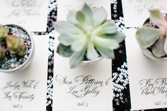 succulent escort cards | photo by Kallima Photography | 100 Layer Cake