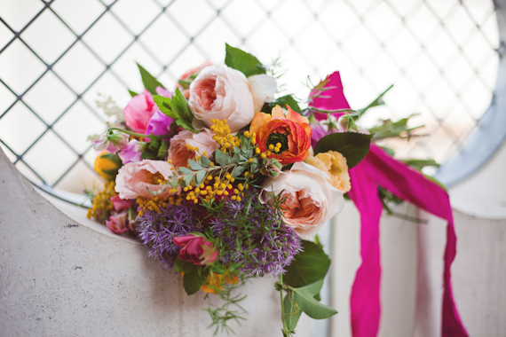 Colorful and modern bridal bouquet | photos by Ceebee Photography | 100 Layer Cake