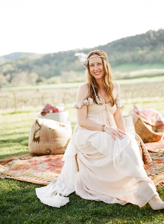 Anthropologie wedding dress altered by bride | photo by The Why We Love | 100 Layer Cake