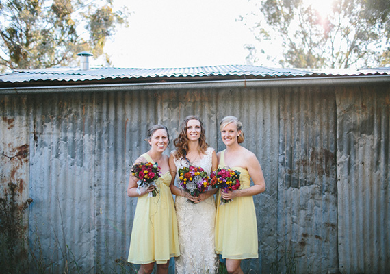 yellow bridesmaid dresses | photo by James Frost | 100 Layer Cake 