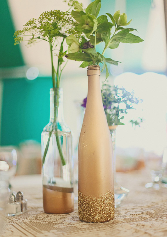 diy gold vessels | photo by  Kelly Maughan Photography | 100 Layer Cake