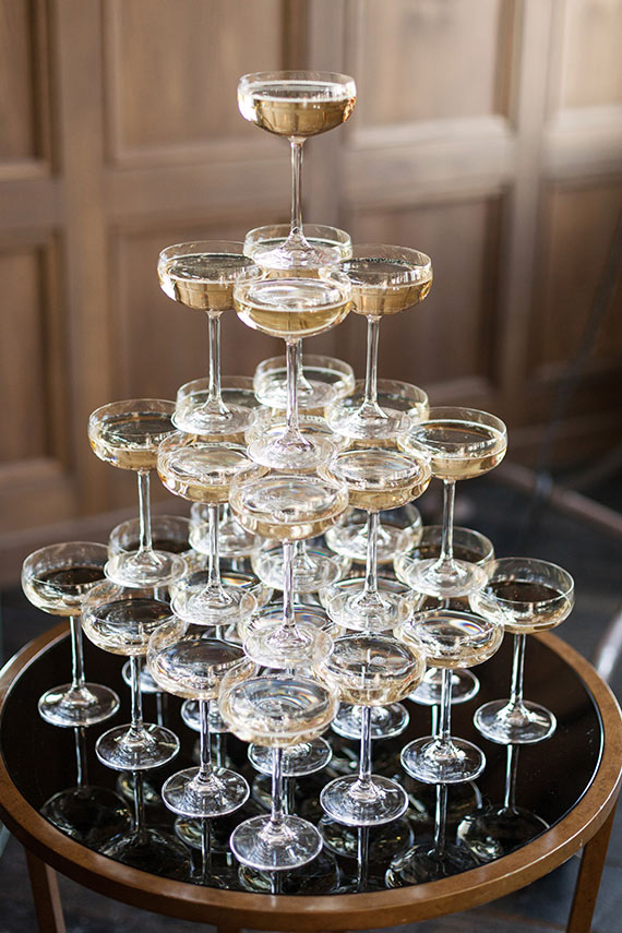 champagne tower | photo by Ashley Ludaescher | styling by Love Circus