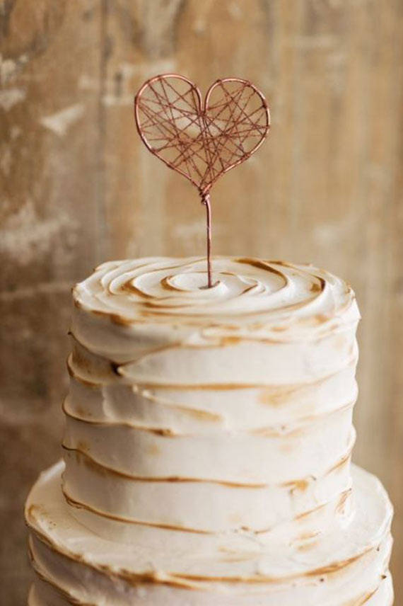 heart cake topper | photo by Ashley Ludaescher | styling by Love Circus