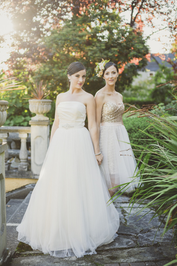 The White Peony wedding dresses | flowers by Clare Day Flowers | photo by Ameris | 100 Layer Cake