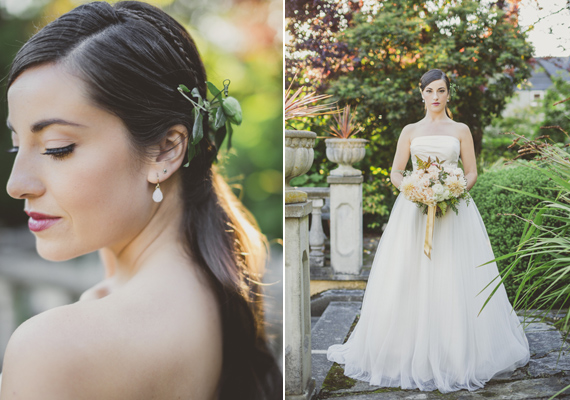 dahlia bridal bouquet | flowers by Clare Day Flowers | photo by Ameris | 100 Layer Cake