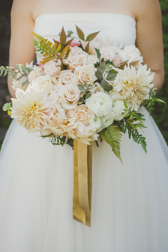 dahlia bridal bouquet | flowers by Clare Day Flowers | photo by Ameris | 100 Layer Cake