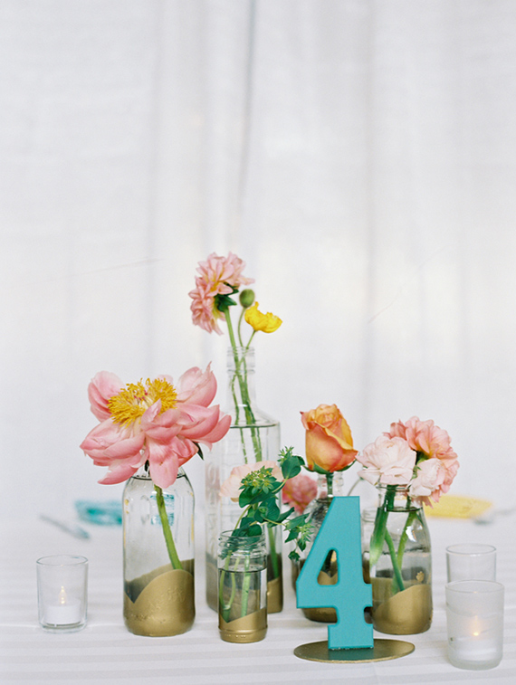diy dip gold vessels | photo by Sarah Joelle Photography | 100 Layer Cake 