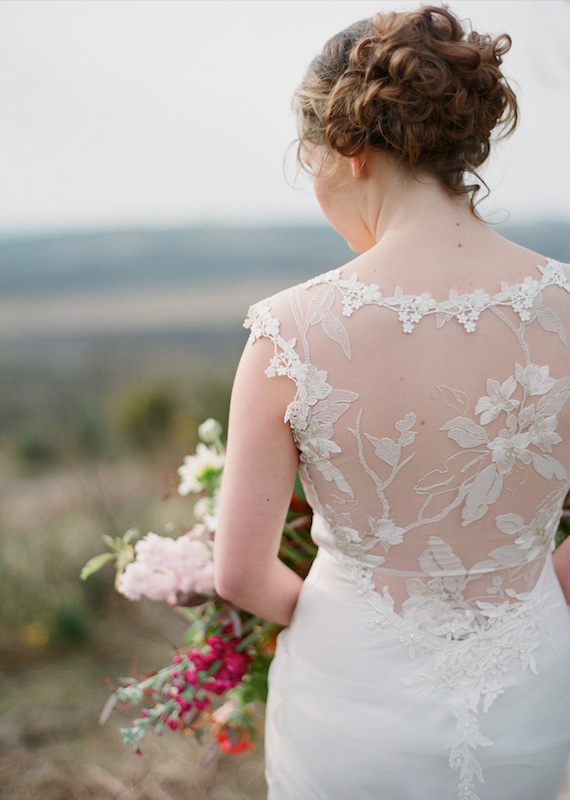 Claire Pettibone wedding dress | flowers by Bo Boutique | coordination by Wedding Sparrow | photo by Aneta Mak | 100 Layer Cake
