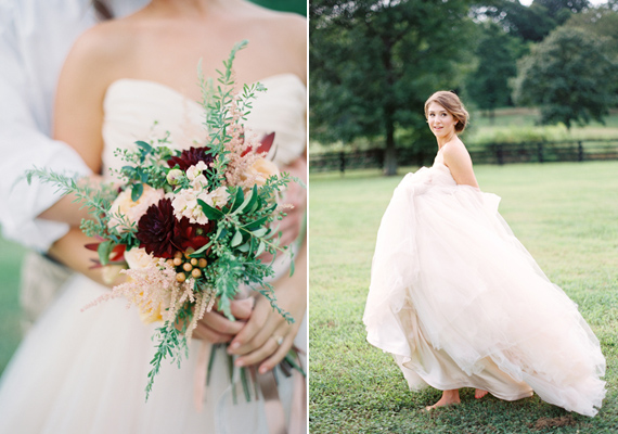 Blush and gold fall wedding ideas | photo by Elisa Bricker Photo | 100 Layer Cake 