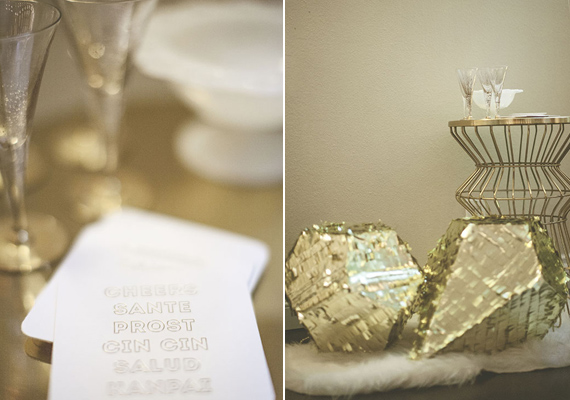 A glitz new years eve party | event design by Beijos Events | Read more -  http://www.100layercake.com/blog/