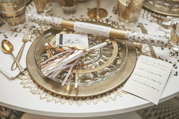 A glitz new years eve party | event design by Beijos Events | Read more -  http://www.100layercake.com/blog/