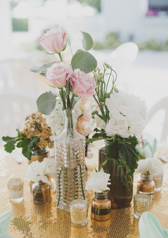 Mint and gold destination wedding | Photo by Dixie Pixel | Florals by Whimsical Gatherings | Read more - http://www.100layercake.com/blog/?p=66859