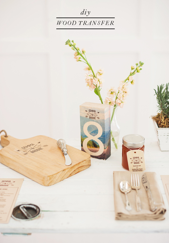 DIY wood transfer | Photo by Studio 1079 Photography | Read more - http://www.100layercake.com/blog/?p=69164