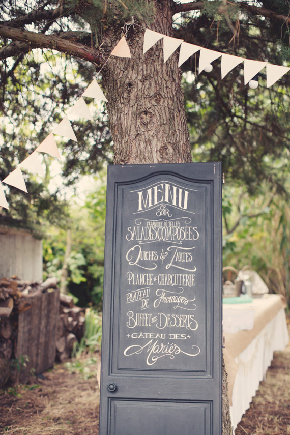 Chalk sign | Photo by Anne-Claire Brun | Read more - http://www.100layercake.com/blog/?p=68650