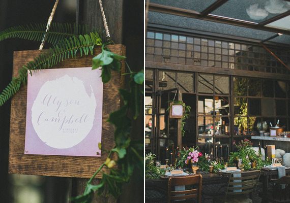 Industrial woodland wedding inspiration  | Photo by megan from studio castillero | Read more - http://www.100layercake.com/blog/?p=68922