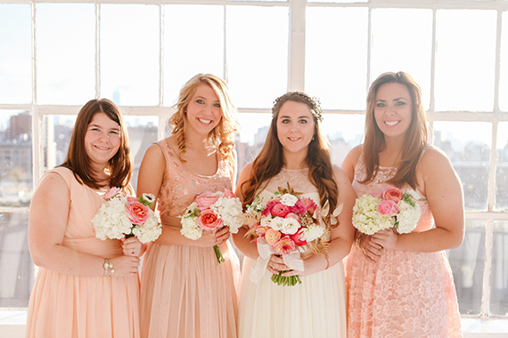 Pink bridesmaid dresses | Photo by Sylvia Photography | Read more - http://www.100layercake.com/blog/?p=68388