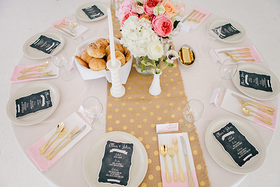 Pink and gold wedding decor | Photo by Sylvia Photography | Read more - http://www.100layercake.com/blog/?p=68388
