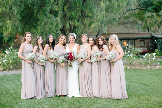 Neutral bridesmaid dresses | Photo by Joielala | Read more - http://www.100layercake.com/blog/?p=68418
