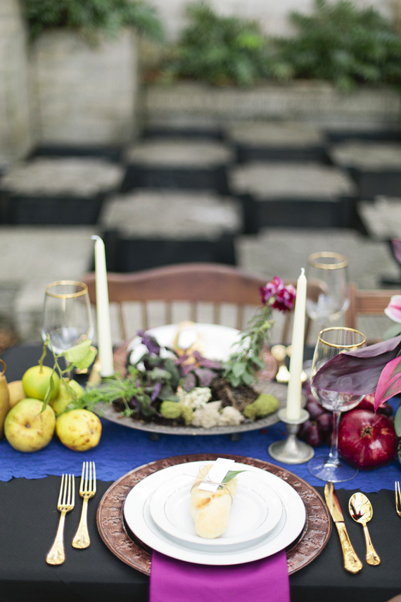 Fall fruit and floral wedding inspiration | Photo by Debra Eby Photography | Read more - http://www.100layercake.com/blog/?p=70812