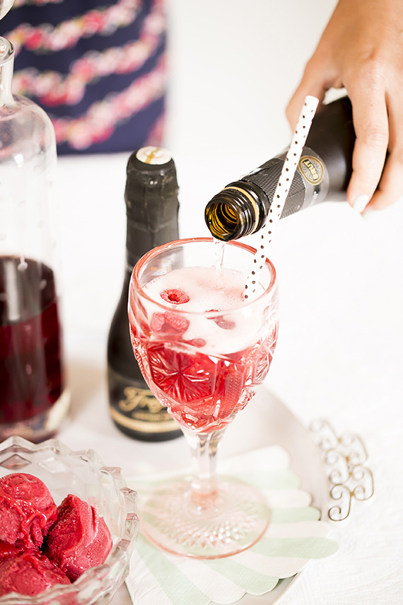 Sparkling sorbet float with Freixenet | Photo by Scott Clark Photo | Read more - http://www.100layercake.com/blog/?p=70675