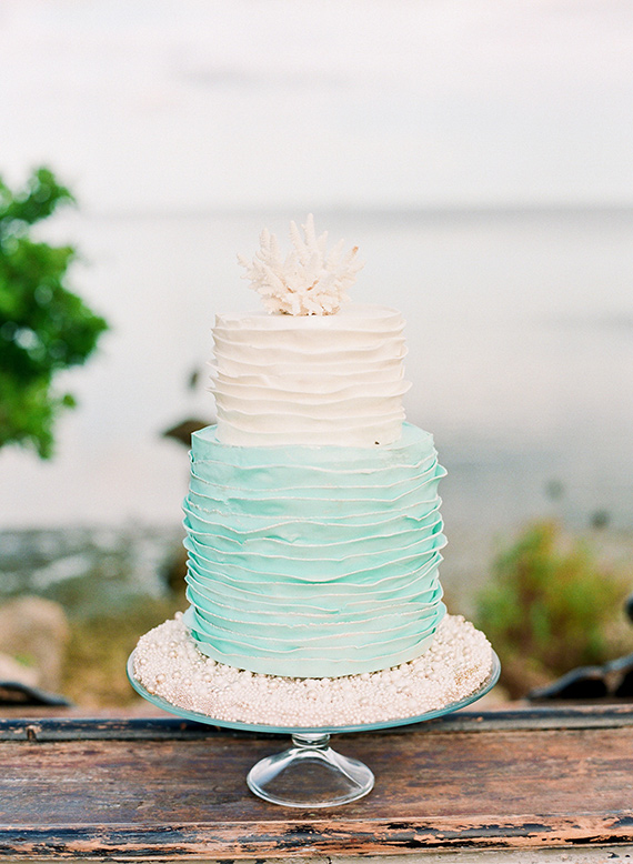 Aqua and peach seaside wedding inspiration  | Photo by Michelle March Photography | Read more - http://www.100layercake.com/blog/?p=69667 