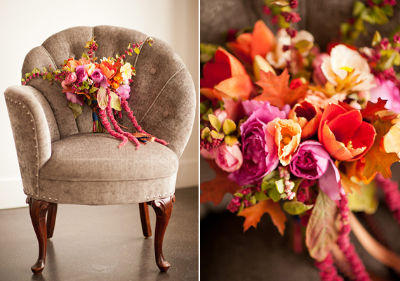 Colorful, earthy Fall wedding inspiration | Photo by Tara Brown Photography | Read more - http://www.100layercake.com/blog/?p=71754
