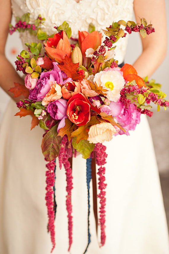 Colorful, earthy Fall wedding inspiration | Photo by Tara Brown Photography | Read more - http://www.100layercake.com/blog/?p=71754