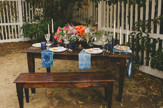 Indigo dyed wedding inspiration | Photo by Spindle Photography | Read more - http://www.100layercake.com/blog/?p=71903