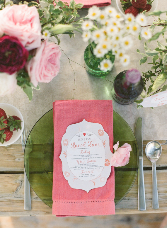 Pink and strawberry wedding ideas | Photo by Weber Photography | Read more - http://www.100layercake.com/blog/?p=71453