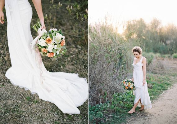 Bohemian spring bridal fashion | Photo by Ashley Kelemen | Read more - http://www.100layercake.com/blog/?p=73094