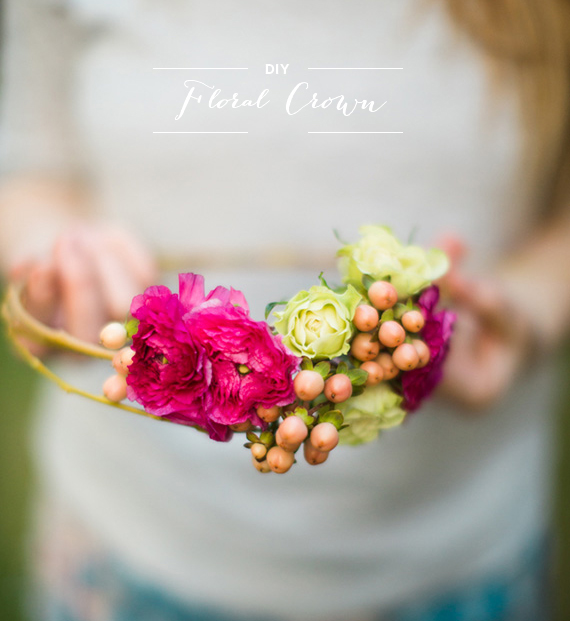 DIY floral crown | Photo by Jen Wojcik Photography | Read more - http://www.100layercake.com/blog/?p=72420 