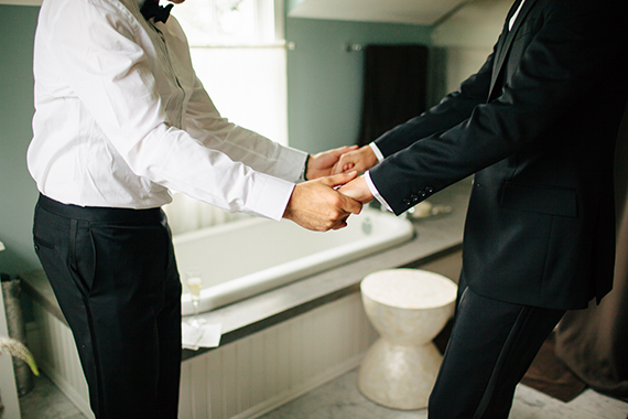 Modern farm gay wedding | Photos by Ely Brothers Photography | Read more -  http://www.100layercake.com/blog/?p=73176