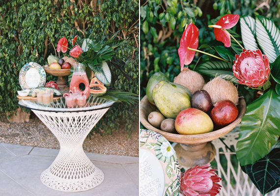 Tropical Summer wedding ideas | Photo by Ashley Kelemen | Event Design Sweet Emilia Jane | Read more - http://www.100layercake.com/blog/?p=72565