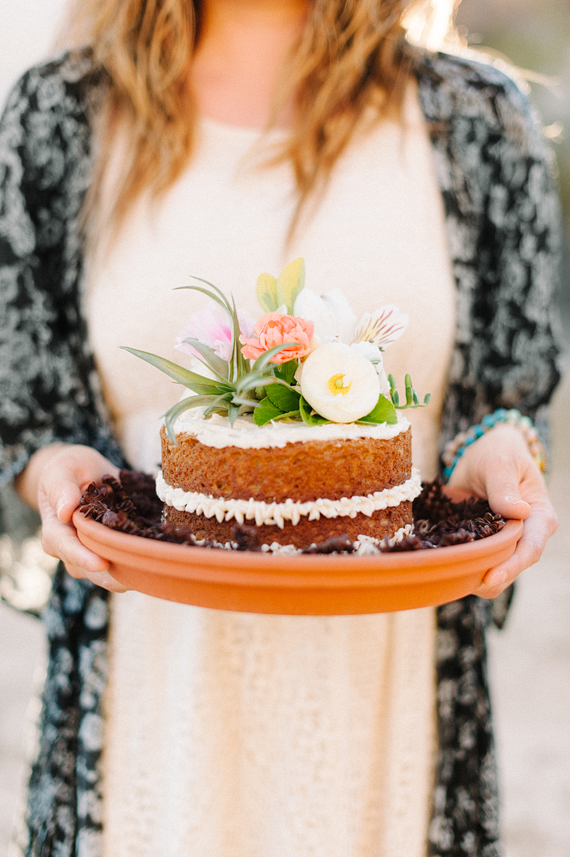 Naked wedding cake | Cake by Naked Cakes by Terry | Styling and design by Collette Budd of Brier Rose Design | Photo by Daniel Cruz | Read more -  http://www.100layercake.com/blog/?p=74399