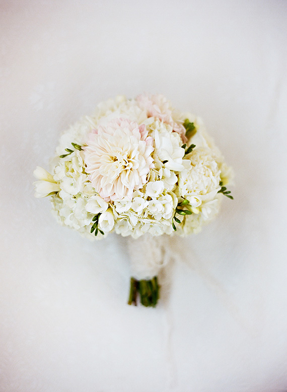 White and blush bridal bouquet | Photo by Clayton Austin | Event design Dana Gabriel | Florals by Wendy Smith | Read more - http://www.100layercake.com/blog/?p=74349
