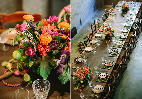 Please and Thank You dinner party | Photo by Joielala | Florals by Siren Floral Co | 100 Layer Cake