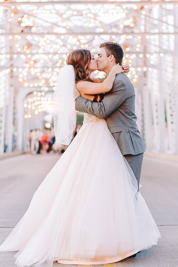 Blush Lazarro wedding dress | Photo by Annabella Charles Photography | Read more - http://www.100layercake.com/blog/?p=73999