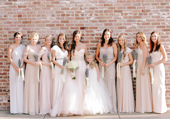 Blush Lazarro wedding dress | Photo by Annabella Charles Photography | Read more - http://www.100layercake.com/blog/?p=73999