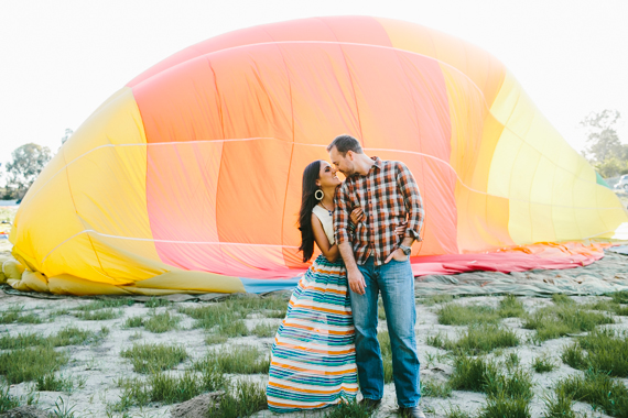 Southern California hot air balloon engagement shoot | Photo by Deer Lovers | 100 Layer Cake