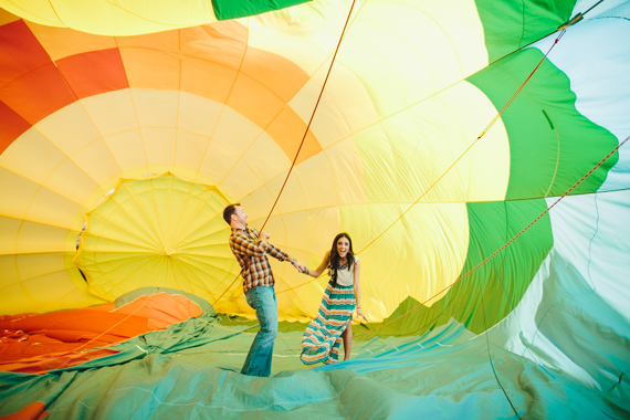 Southern California hot air balloon engagement shoot | Photo by Deer Lovers | 100 Layer Cake