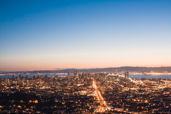 Sunrise engagement at Twin Peaks | Photo by Evangeline Lane | 100 Layer Cake