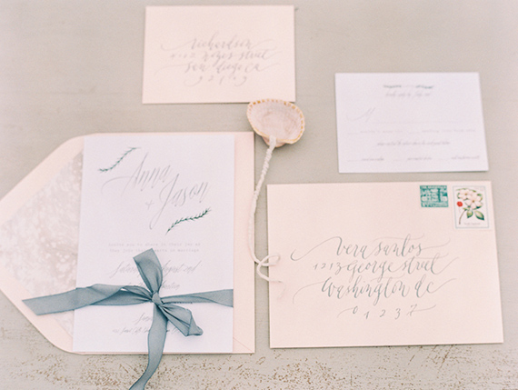 Blush coastal wedding inspiration | Photo by Carmen Santorelli | Read more - http://www.100layercake.com/blog/?p=74029